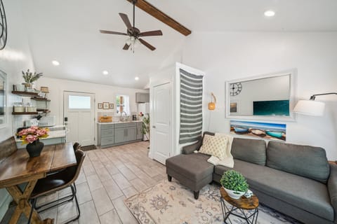 A cozy spot for movies after a day of adventures