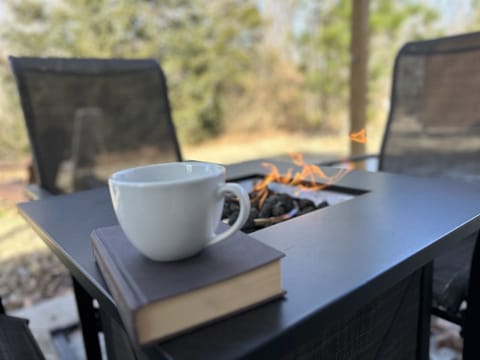 Cup of joe on the patio