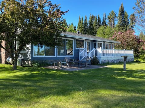Lakeside deck and patio 