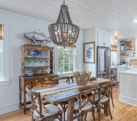 Kitchen and the dining area