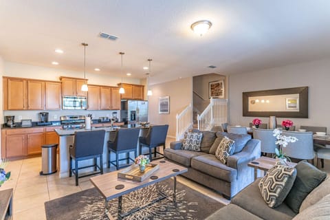 Open Floor Plan - Living Area, Dining Area and Kitchen Area