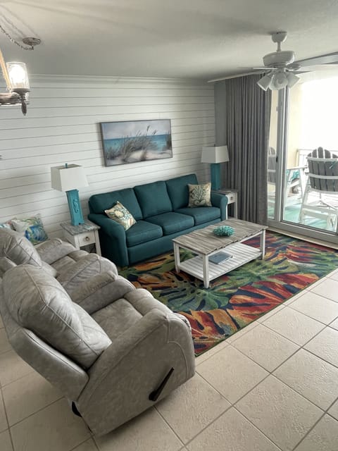 Living room with view of the ocean