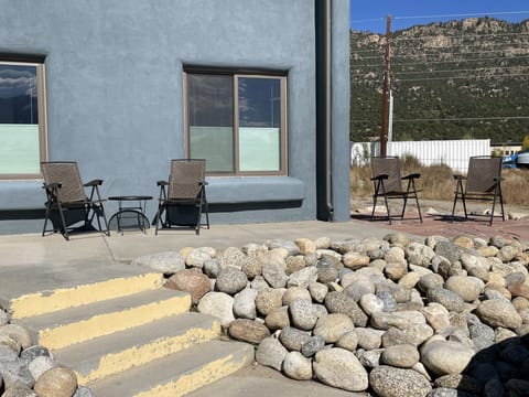 Enjoy the beautiful scenery while sitting on the newly extended patio.