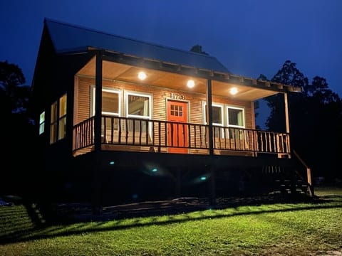 Cabin Front at Night