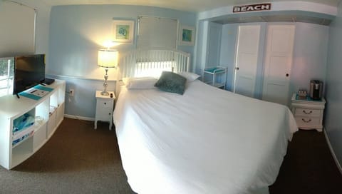 Single room studio, with walk-in closet, and bathroom doors.