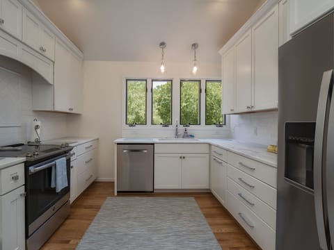 Beautiful kitchen with stainless appliances