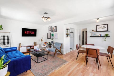 The layout is a mirror of Unit A with a stylish living dining area, (1) Large Bedroom downstairs, and (2) Large Bedrooms upstairs.