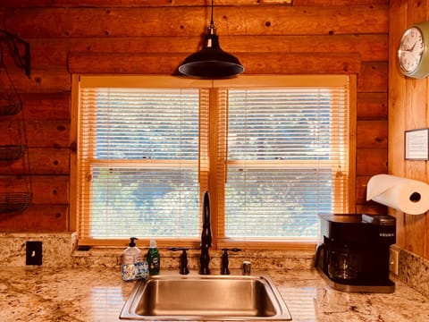 A beautiful morning view, Kuerig that makes pots and single pods