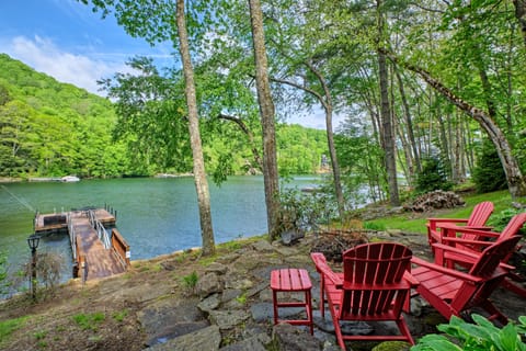 Firepit and Private Dock