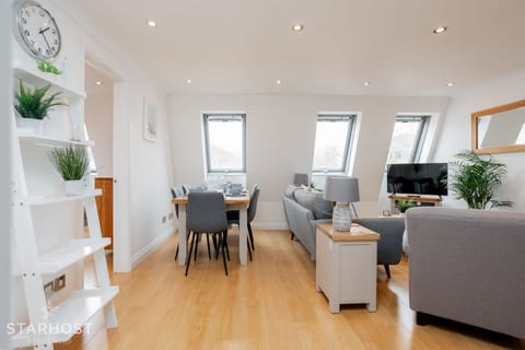 The apartment has three bedrooms and two bathrooms
