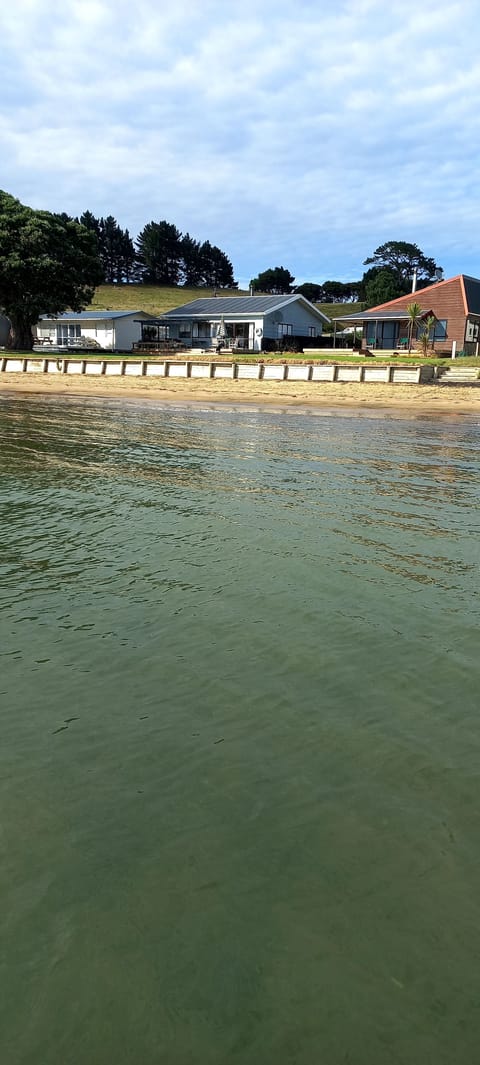 on the water looking back at the house