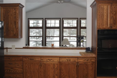 View from kitchen facing family room