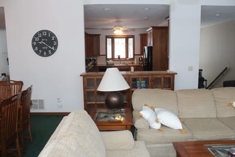 Living Room (upstairs) view to kitchen 