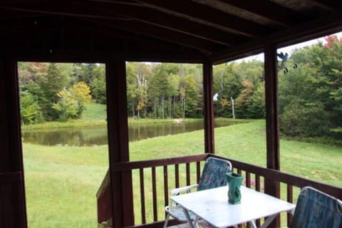 Back porch over looking pond