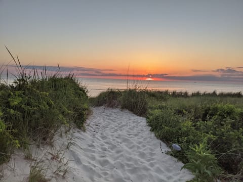 Path to the beach just footsteps away from the best sunsets on the East Coast!
