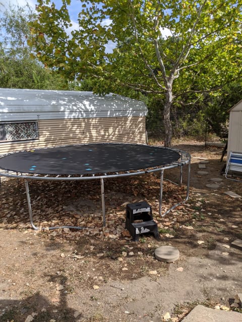 Enjoy the 14 foot trampoline during your stay just be careful.