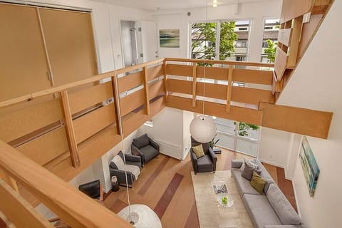 Catwalk view of layout, furniture has changed