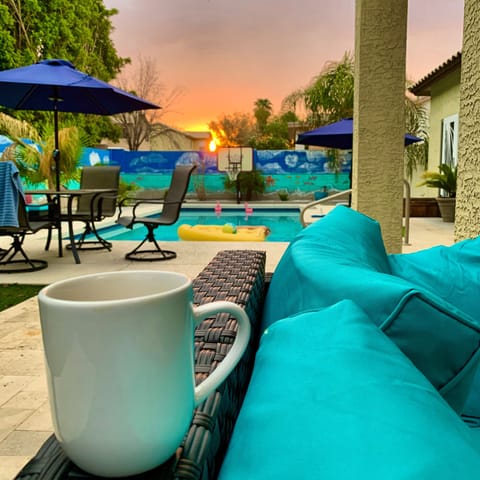 Sunrise by the pool