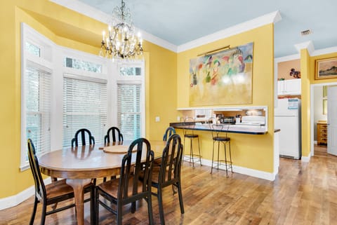 Dining table plus eat-in bar