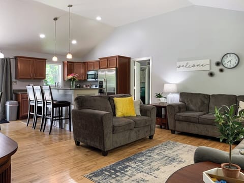 Open Concept living room, dining room, and kitchen