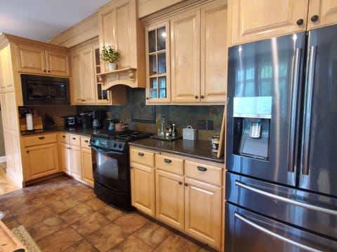 Kitchen with gas stove