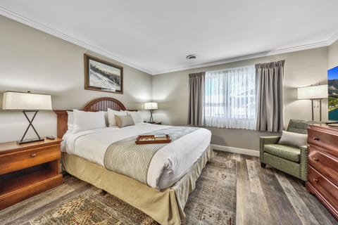 Unwind into crisp linens for a peaceful night’s sleep.