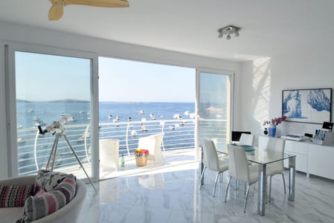 View to the balcony, past dining area