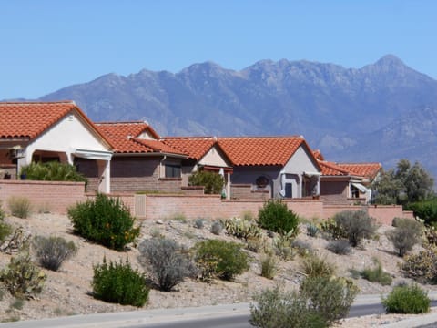 This home is nestled in the shadow of the beautiful Santa Rita Mountains.