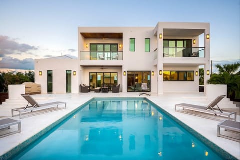 Modern gated villa with a stunning private pool.