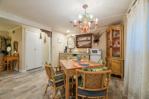Carriage house-downstairs suite includes mini-fridge, microwave, and dining area