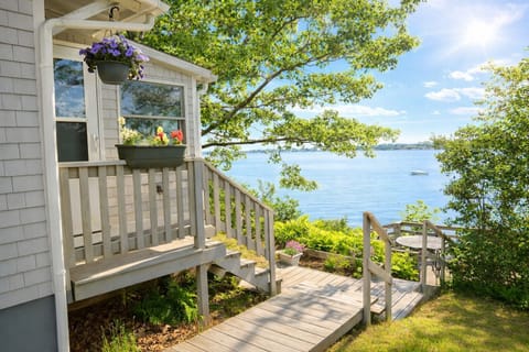 Spectacular views of Harpswell Sound. This is the entrance to the cottage from the road.