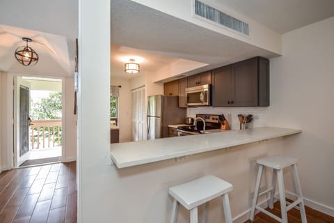 Bar top area with seating