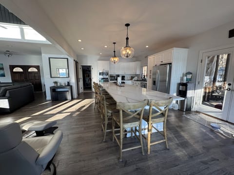 Kitchen.   Island seats 10, There is also a Transformer Dining table that seats 