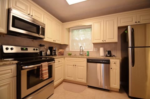 Brand new kitchen with all necessities to cook meals
