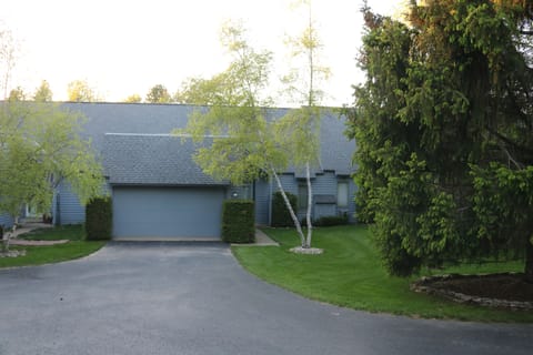 Condo garage door and front of unit