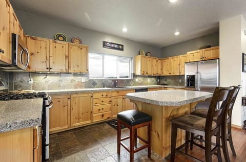 Kitchen window with Mountain View.