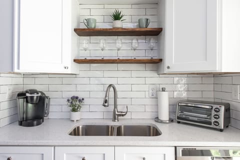 Enjoy a morning cup of coffee with our Keurig coffee maker