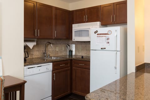 Make a snack in the kitchenette.