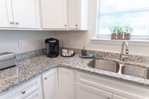 Coffee and cream provided for your first morning