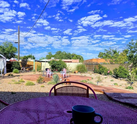 A beautiful view of my expansive backyard, while sitting under the covered porch