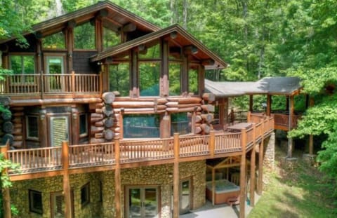 Rear view of cabin.