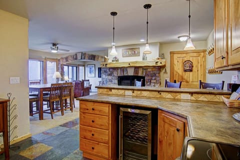 Fully equipped kitchen, and a bonus wine fridge!