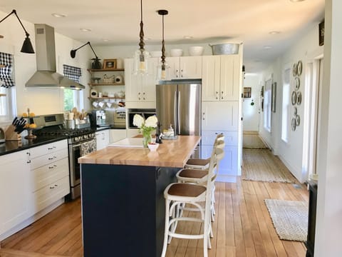 Kitchen and hallway.