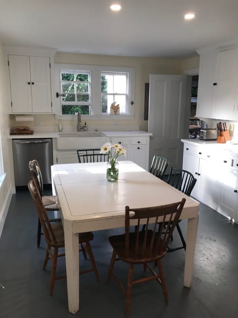 The kitchen with all new appliances