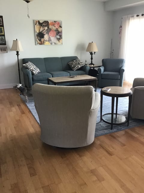 Living room with full lake view