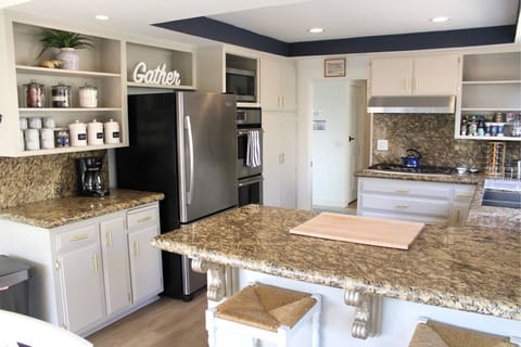 Fridge Coffee make Oven and Cabinet for Dishes and Glasses 