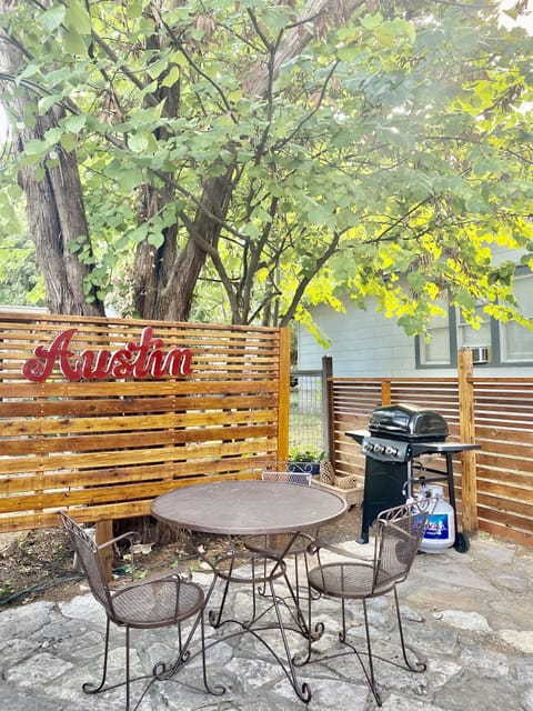 Relaxing patio with grill