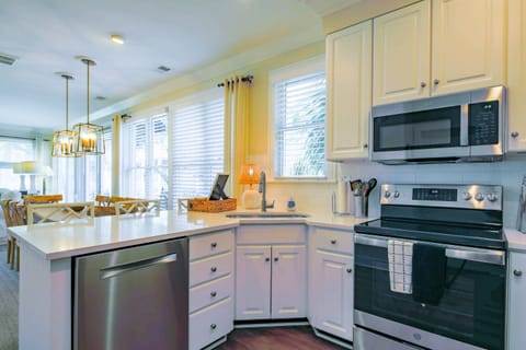 The kitchen also has a dishwasher and garbage disposal.