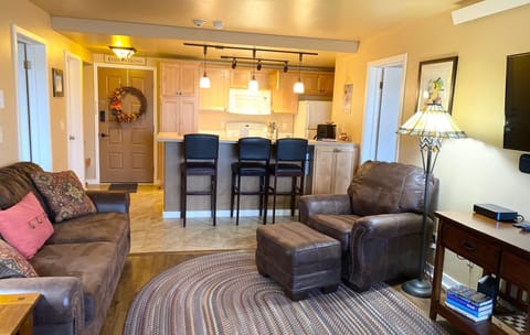 Living room from fireplace 
