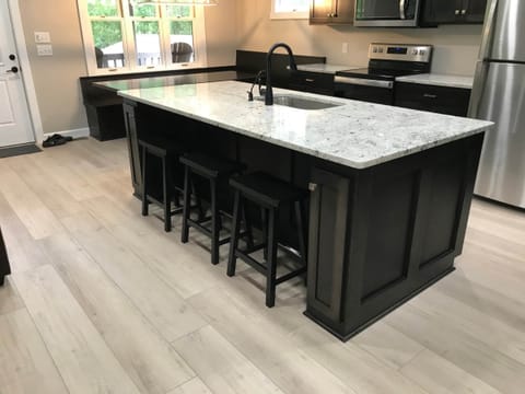 oversized island with seating